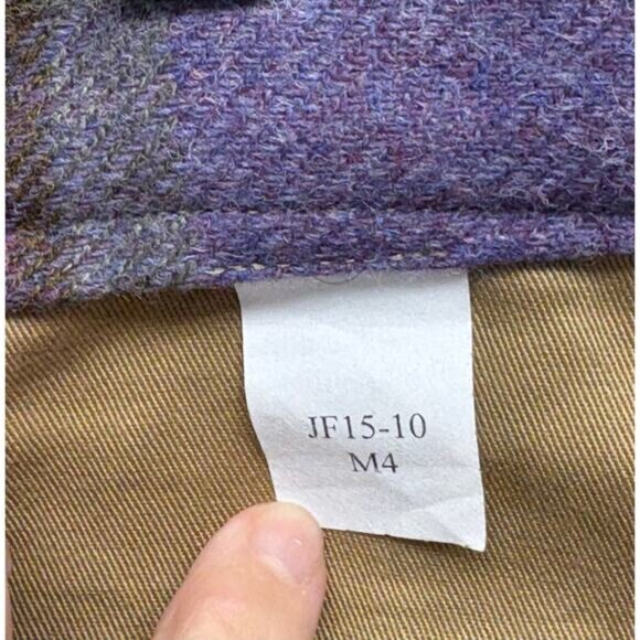 NWOT Wool Plaid Pants Bills Khakis Purple Green Tartan Unhemmed Men’s Size 33 - Picture 7 of 7